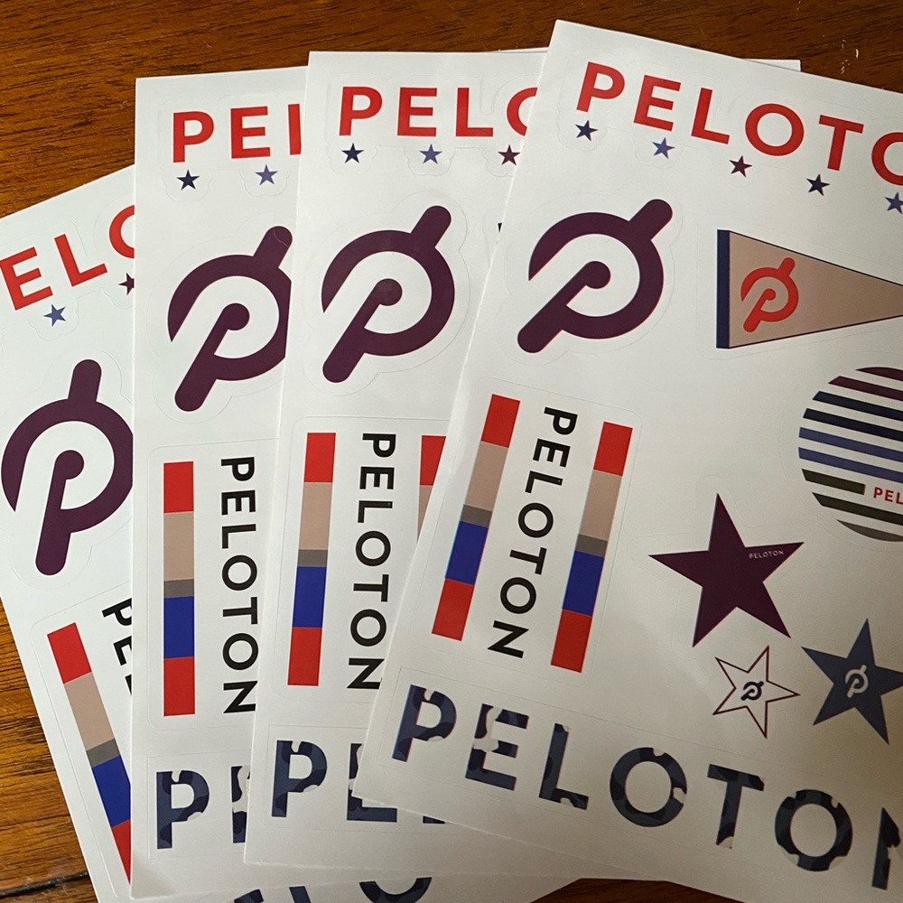 4 sheets of peloton stickers